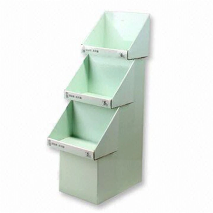 3-Tier Stepped Floor Cardboard Display Stand