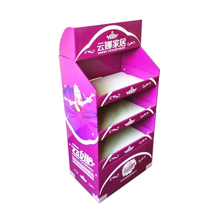 Custom Corrugated Cardboard Floor Display Stand For Homeware