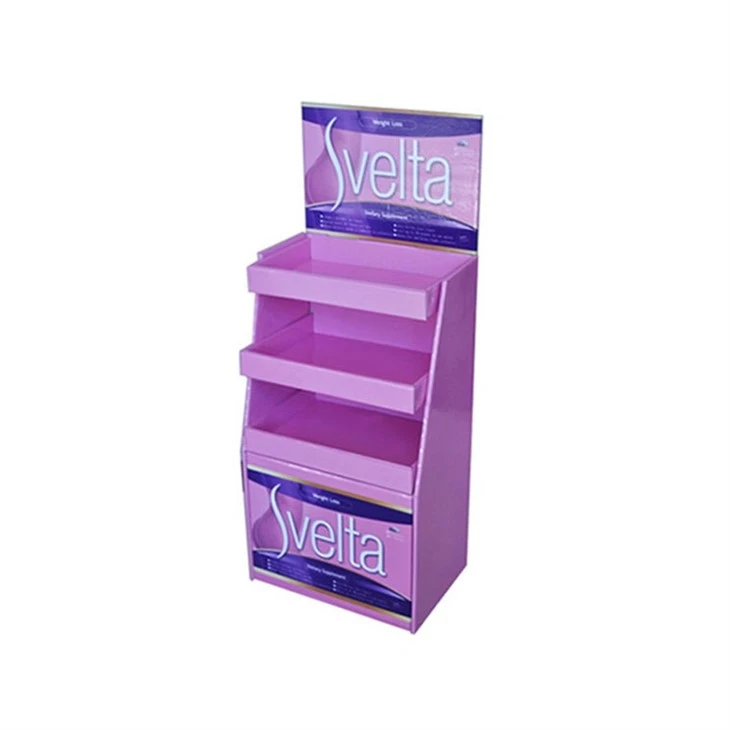 Floor Standing Paper Display Rack With Header Card suppliers
