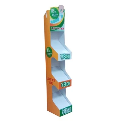 Paper POS Display Rack For Supermarket Snack Promotion