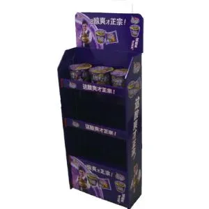 Cardboard Floor Display Stand For Snakcs