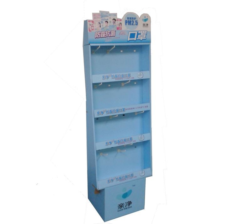 3 Tier Floor Paper Display Stand For Baby Diapers