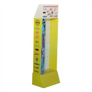 Cardboard Display shelf for watches as retail in supermarket