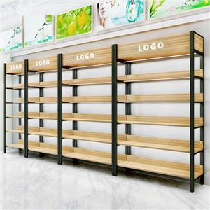 Wooden Metal Store Shelves